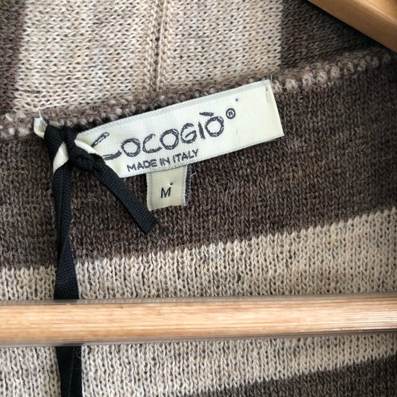 Cocogío Wool-Blend Taupe Cardigan - Picture 3 of 6